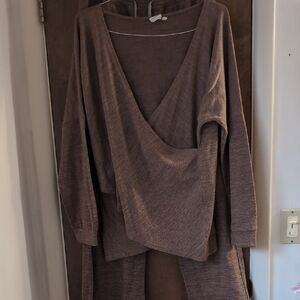 Simple Brown Knit lounge set